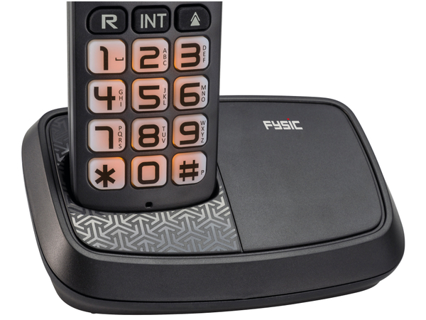 FYSIC DECT-Telefon FX-5500, mit großen Tasten, schwarz - Produktbild 4