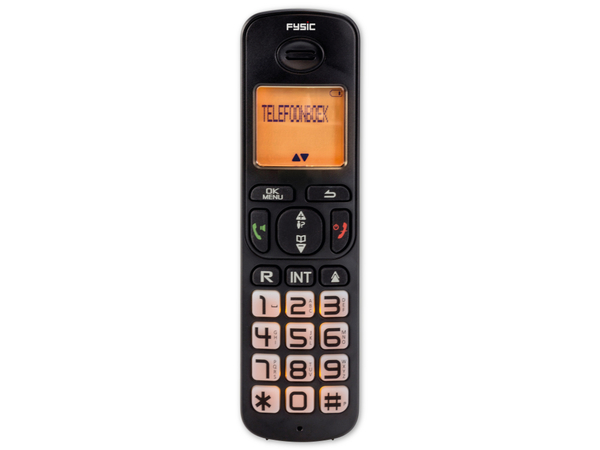 FYSIC DECT-Telefon FX-5500, mit großen Tasten, schwarz - Produktbild 5