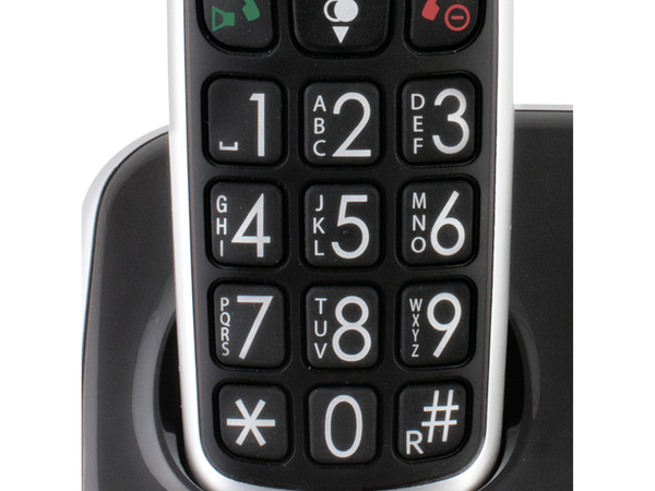 FYSIC DECT-Telefon FX-6000, mit großen Tasten, schwarz - Produktbild 4