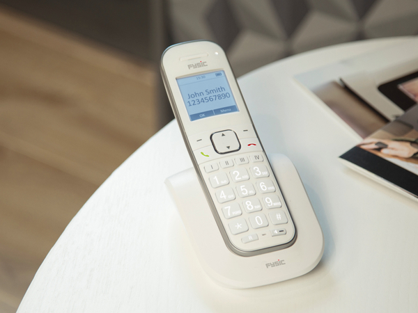 FYSIC DECT-Telefon FX-9000 DUO, mit 2 Mobilteilen, weiß - Produktbild 2