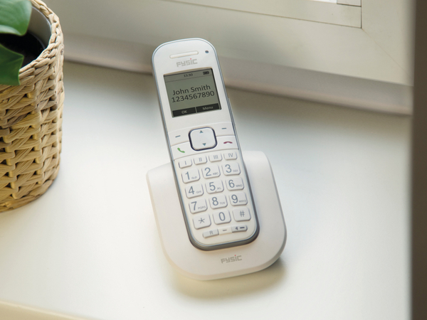 FYSIC DECT-Telefon FX-9000 DUO, mit 2 Mobilteilen, weiß - Produktbild 5