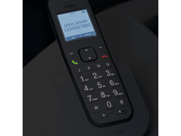 FYSIC DECT-Telefon FX-9000 DUO, mit 2 Mobilteilen, weiß - Produktbild 9