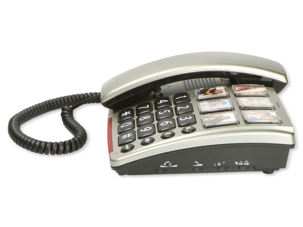 PROFOON Großtasten-Telefon TX-560, mit Fototasten, schwarz - Produktbild 4