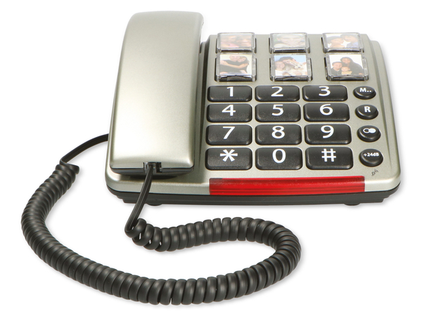 PROFOON Großtasten-Telefon TX-560, mit Fototasten, schwarz - Produktbild 7
