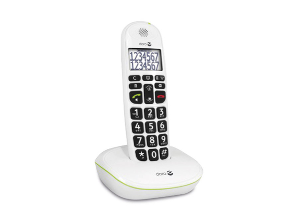 Doro Schnurloses DECT-Telefon PhoneEasy 110, weiß - Produktbild 2