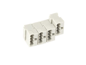 WAGO Micro-Steckklemmen 243-304, 4-polig, lichtgrau, 100 Stück - Produktbild 2