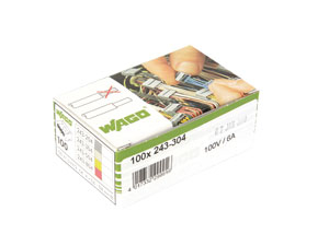 WAGO Micro-Steckklemmen 243-304, 4-polig, lichtgrau, 100 Stück - Produktbild 3