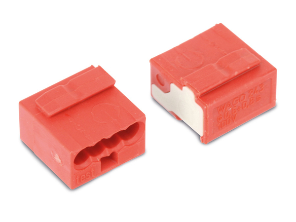 WAGO Micro-Steckklemmen 243-804, 4-polig, rot, 100 Stück