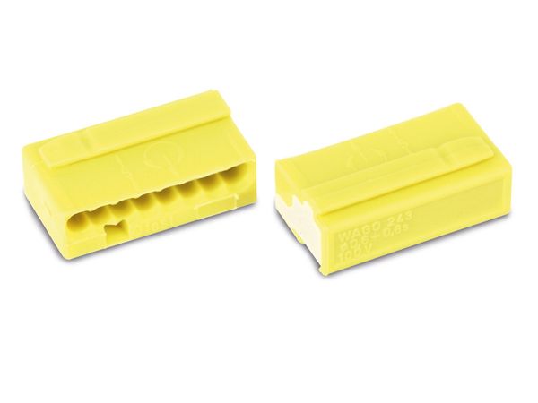 WAGO Micro-Steckklemmen 243-508, 8-polig, gelb, 50 Stück