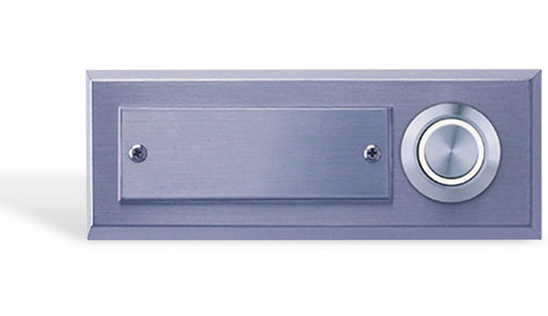 REV Klingeltaster 1-fach, Edelstahl, beleuchtet, weiß, 95x35x15 mm