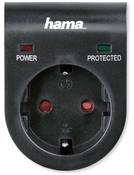 Hama Überspannungsschutz-Gerätestecker, schwarz, 3500 W - Produktbild 2