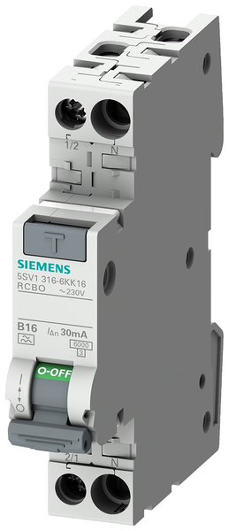 SIEMENS Fehlerstrom-/Leitungsschutzschalter kompakt 5SV1316-3KK16