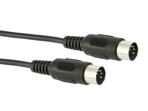 Audiokabel, 2x DIN-Stecker 5-polig, 1,5 m, schwarz