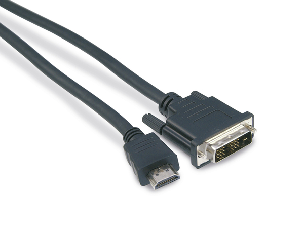 HDMI-Adapterkabel, HDMI-Stecker/DVI-D-Stecker, 2 m