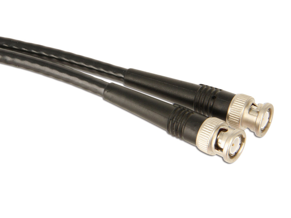 BNC-Kabel, 0,5m, 50Ω, Stecker/Stecker, schwarz