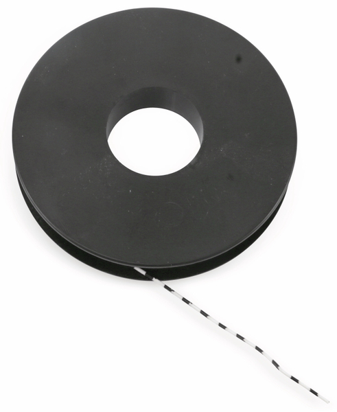 Litze, 1x 0,14 mm², 25 m Spule, weiss/schwarz, LiYv - Produktbild 2