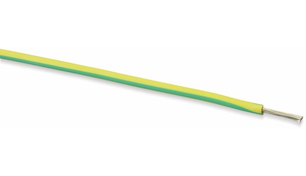 Silikon-Litze, 1,5 mm², grün/gelb, 10 m