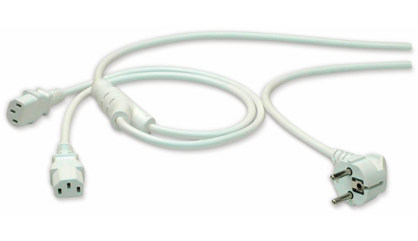 Kaltgeräte-Y Kabel, 2 m, weiß - Produktbild 2