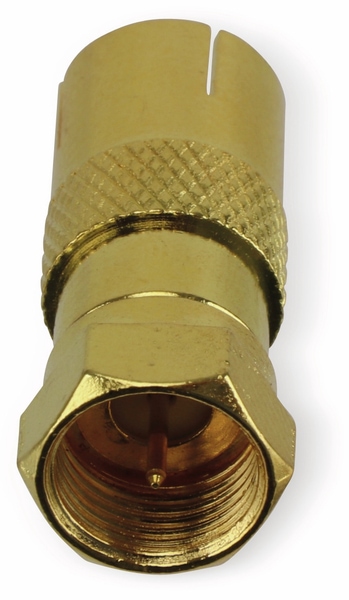 F-Adapter, F-Stecker/Koaxialkupplung, vergoldet - Produktbild 4