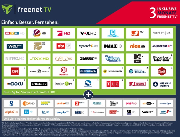 FREENETTV freenet TV CI+ Modul, DVB-T2, 3 Monate - Produktbild 2