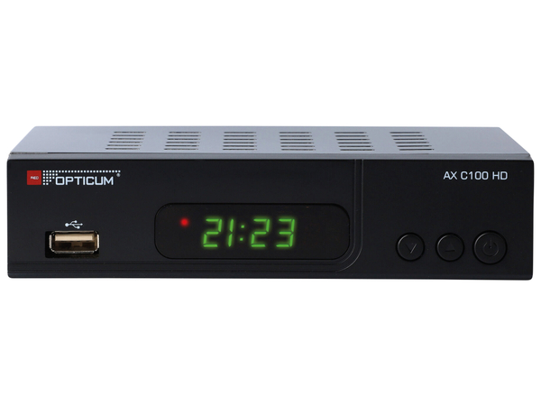 RED OPTICUM DVB-C HDTV-Receiver AX C100 HD, PVR, schwarz
