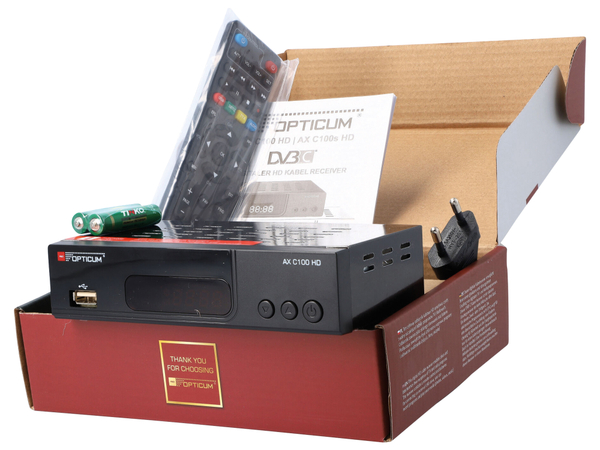 RED OPTICUM DVB-C HDTV-Receiver AX C100 HD, PVR, schwarz - Produktbild 5