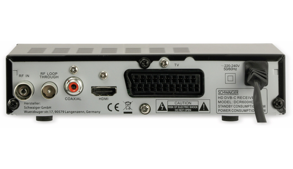 Schwaiger DVB-C Receiver DCR 600 HD - Produktbild 4