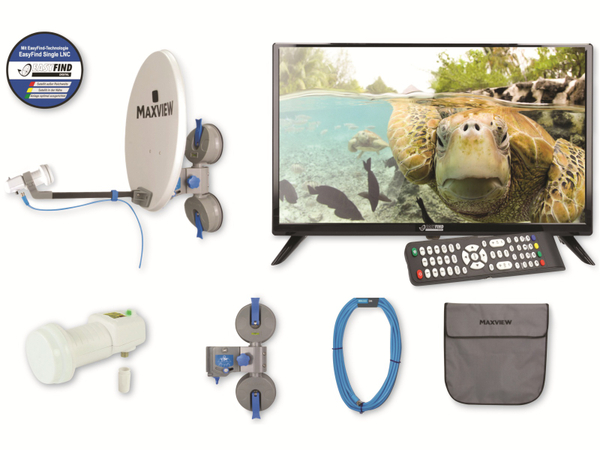 EASYFIND TV Camping Set Remora Pro Maxview, inkl. Ankaro LED-TV 61 cm (24&quot;)