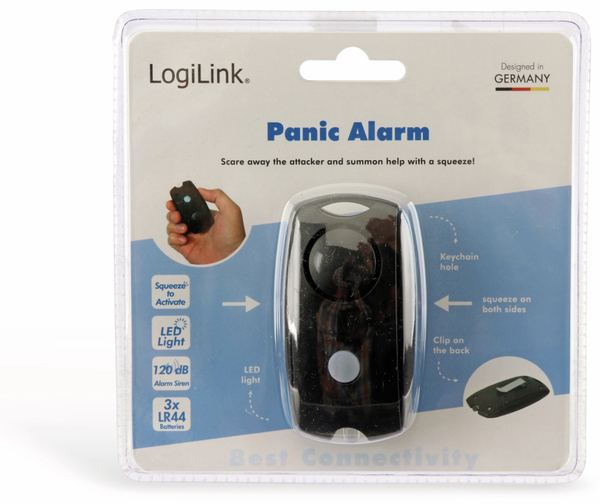 LOGILINK Panik Alarm 120dB mit LED Lichtfunktion - Produktbild 3
