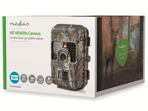 NEDIS Wildkamera WCAM130GN, 3 MP, 1080p@30fps, IP66 - Produktbild 3