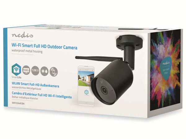 NEDIS Überwachungskamera SmartLife WIFICO40CBK, außen, Full HD - Produktbild 3