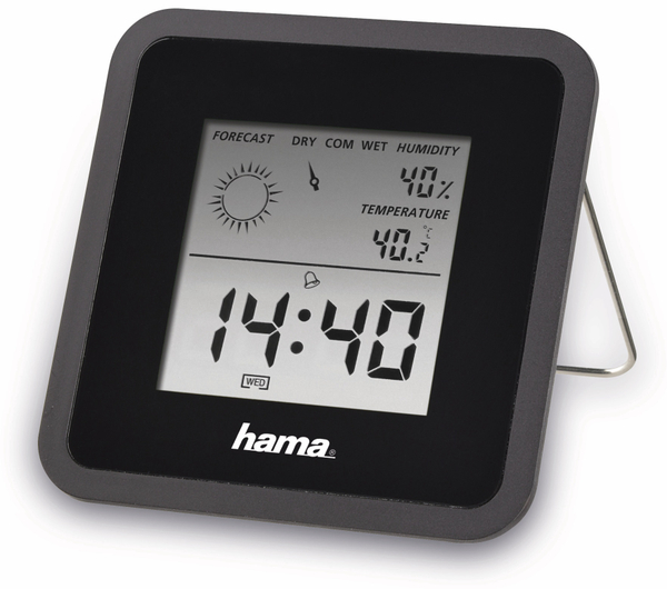 HAMA Digitales Thermo-/Hygrometer TH50&quot;, schwarz