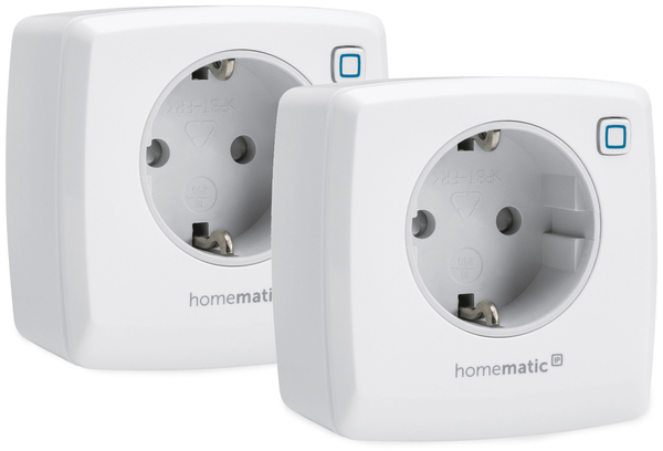 Homematic IP Smart Home 141836 Schaltsteckdose, 2 Stück