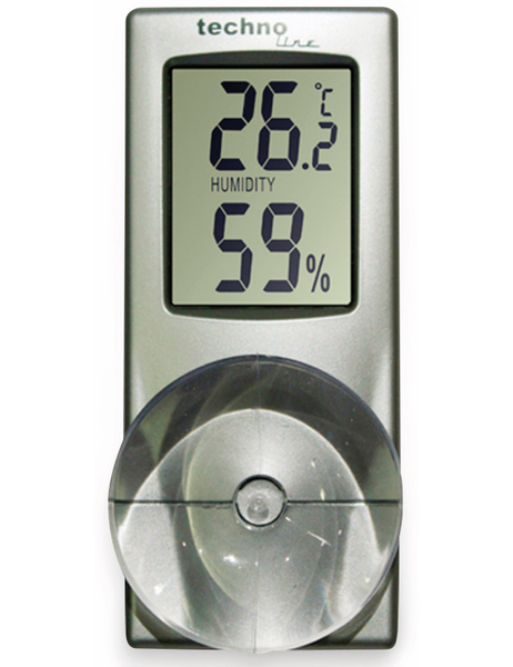 TECHNOLINE Digitales Thermo-Hygrometer WS 7025, mit Saugnapf