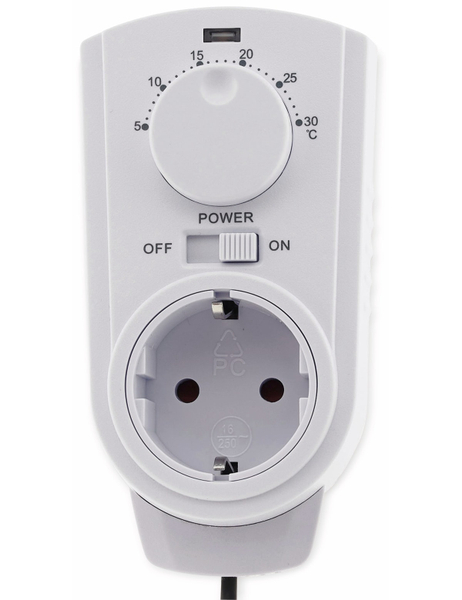 CHILITEC Steckdosenthermostat ST-50, analog, mit Außenfühler - Produktbild 2