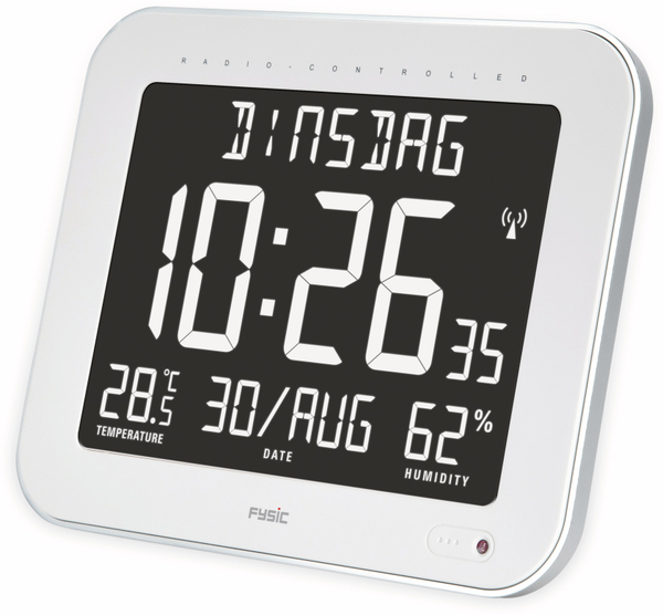 Alecto Digitale Tischuhr FK-777, mit Thermometer und Hygrometer, weiß - Produktbild 3