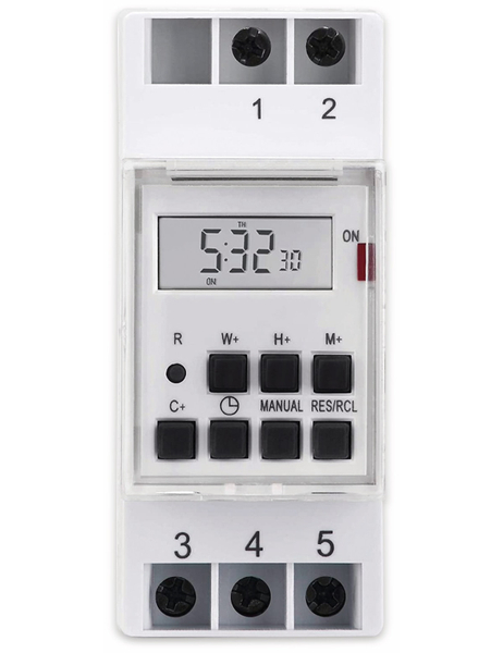 SONERO Digitale Zeitschaltuhr S-DOTH10, 3500 W, DIN-Schiene, weiß - Produktbild 2