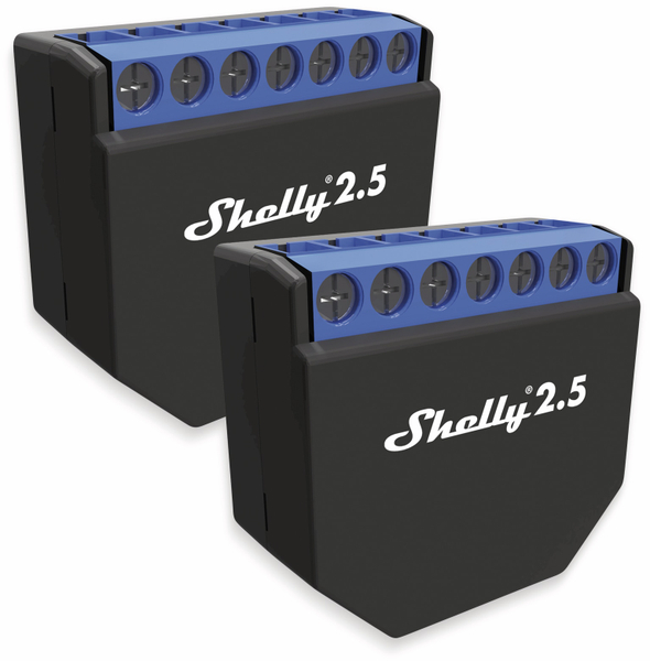 Shelly Dual-WiFi-Switch 2.5, Dual-Schalter, 2er Set