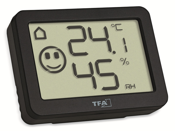 TFA Digitales Thermo-Hygrometer 30.5055.01, schwarz