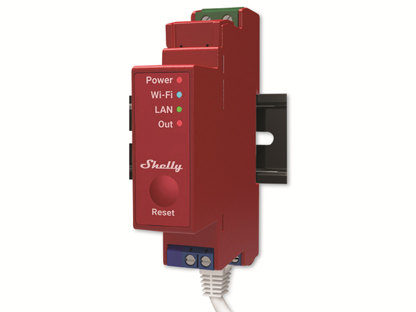 SHELLY WLAN-Schaltaktor Pro 1PM, 16 A, LAN-Anschluss, Bluetooth, Messfunktion