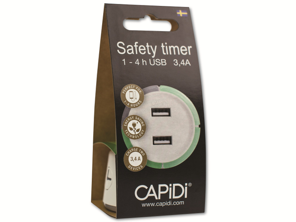 Zeitschaltuhr CAPiDi, 1-4 Stunden, USB, LED-Anzeige, grün - Produktbild 5