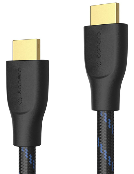 SONERO HDMI-Kabel Premium High Speed mit Ethernet, Nylonmantel, 0,5 m - Produktbild 2