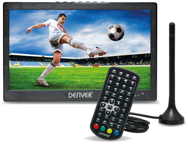 Denver Portabler LED-TV LED-1031, 10&quot;, DVB-T2, Akku, stereo