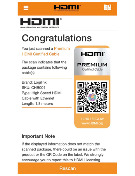 LOGILINK HDMI Kabel CHB006, 5 m, Premium, für Ultra HD - Produktbild 4