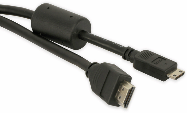 HDMI/Mini-HDMI Kabel, HIGH SPEED, 1 m - Produktbild 2