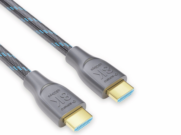 SONERO HDMI-Kabel Premium High Speed mit Ethernet, 1 m, HDMI 2.1, Nylongeflecht