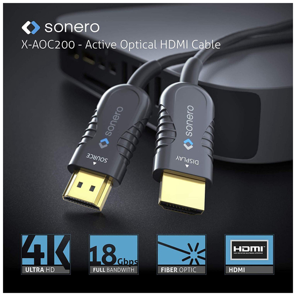 Sonero HDMI-Kabel AOC Extender Kabel, 4K, 20 m - Produktbild 4