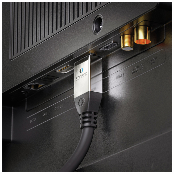 SONERO HDMI Kabel A/D, 4K, 1 m, schwarz - Produktbild 4