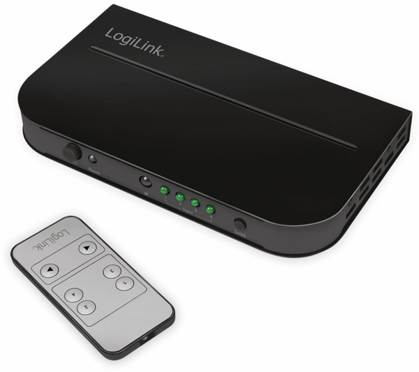 LogiLink HDMI-Switch HD0035, 4-Port, 4K, HDMI 2.0
