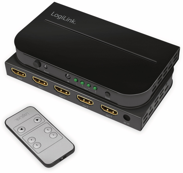 LogiLink HDMI-Switch HD0035, 4-Port, 4K, HDMI 2.0 - Produktbild 5